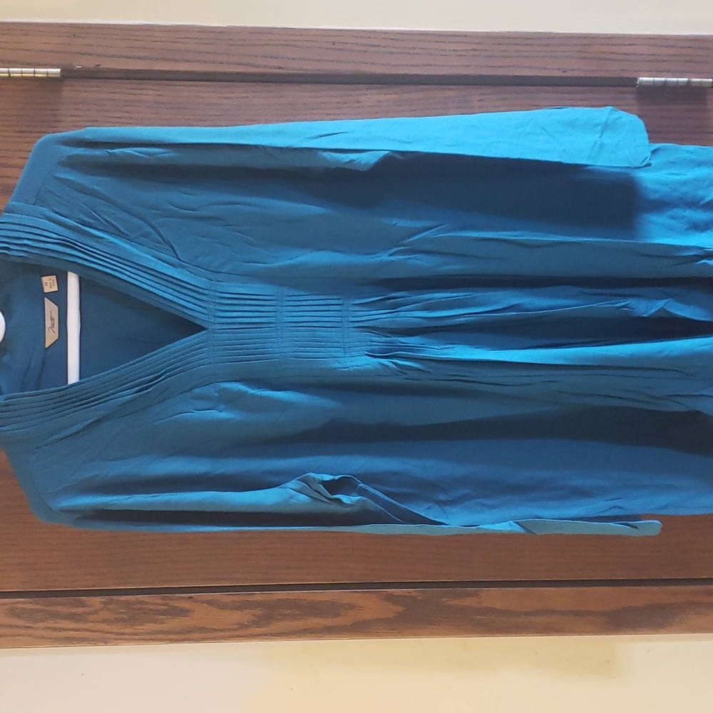 NEW IN PACKAGE WOMANS TEAL LONG SL SHIRT SZ 2X MOTTO